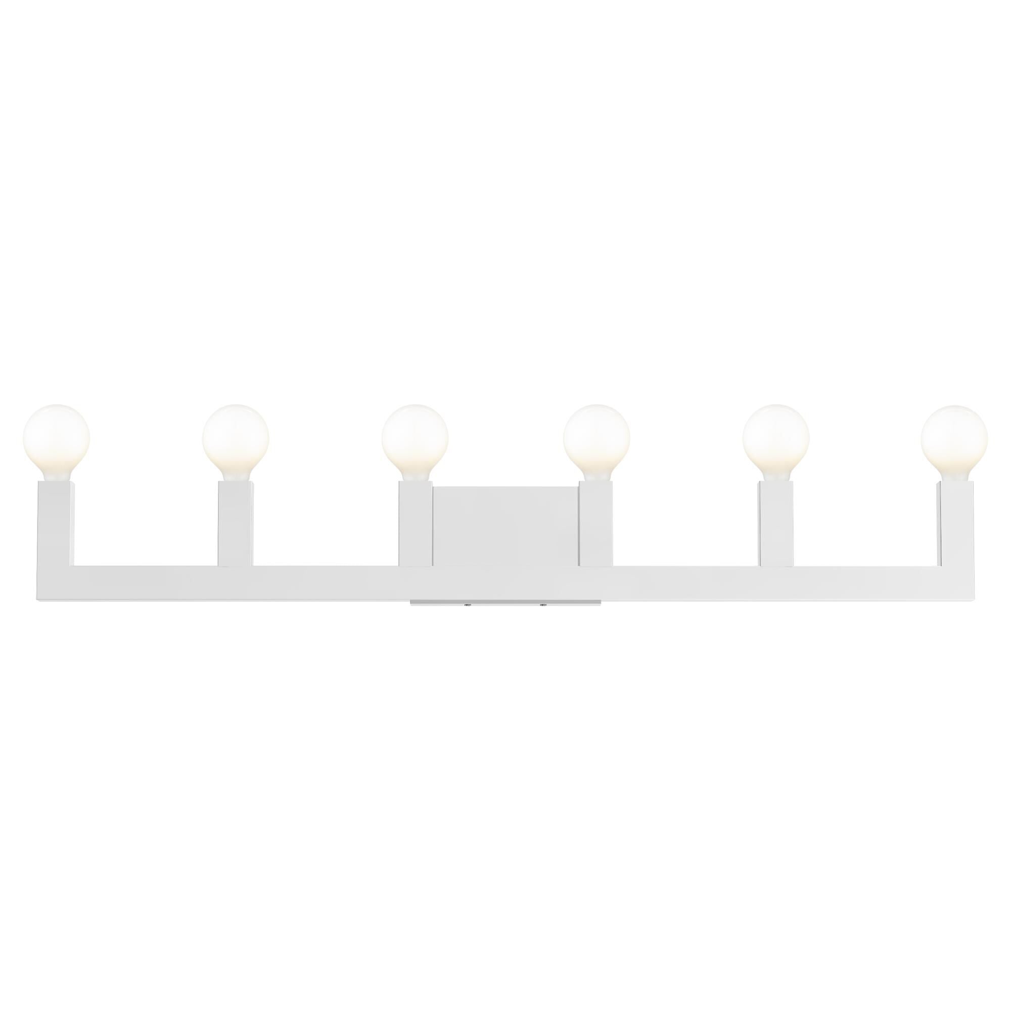 Solna 43 Inch 6 Light Bath Vanity Fixture, Bathroom Vanity Light, detail 26
