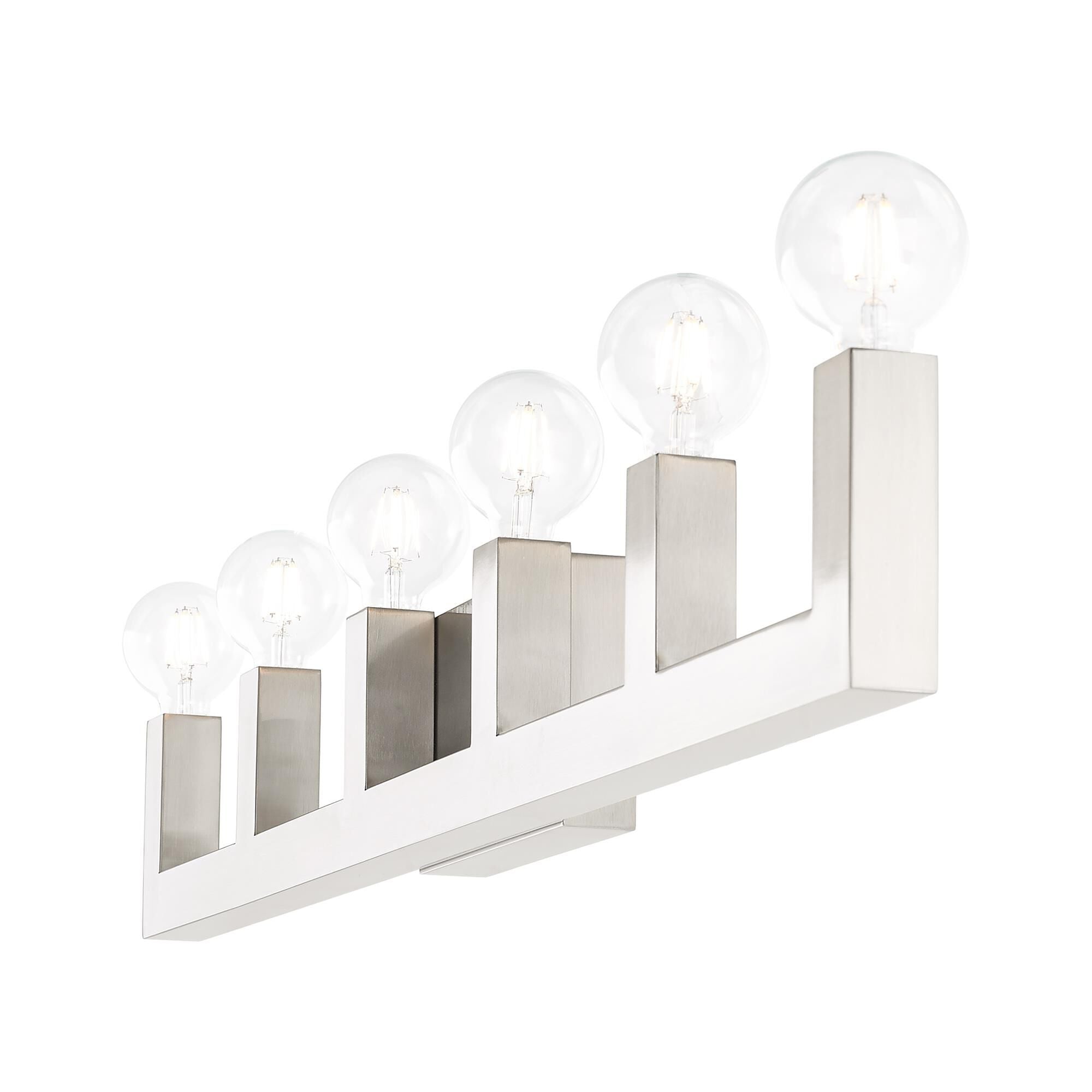 Solna 43 Inch 6 Light Bath Vanity Fixture, Bathroom Vanity Light, detail 7