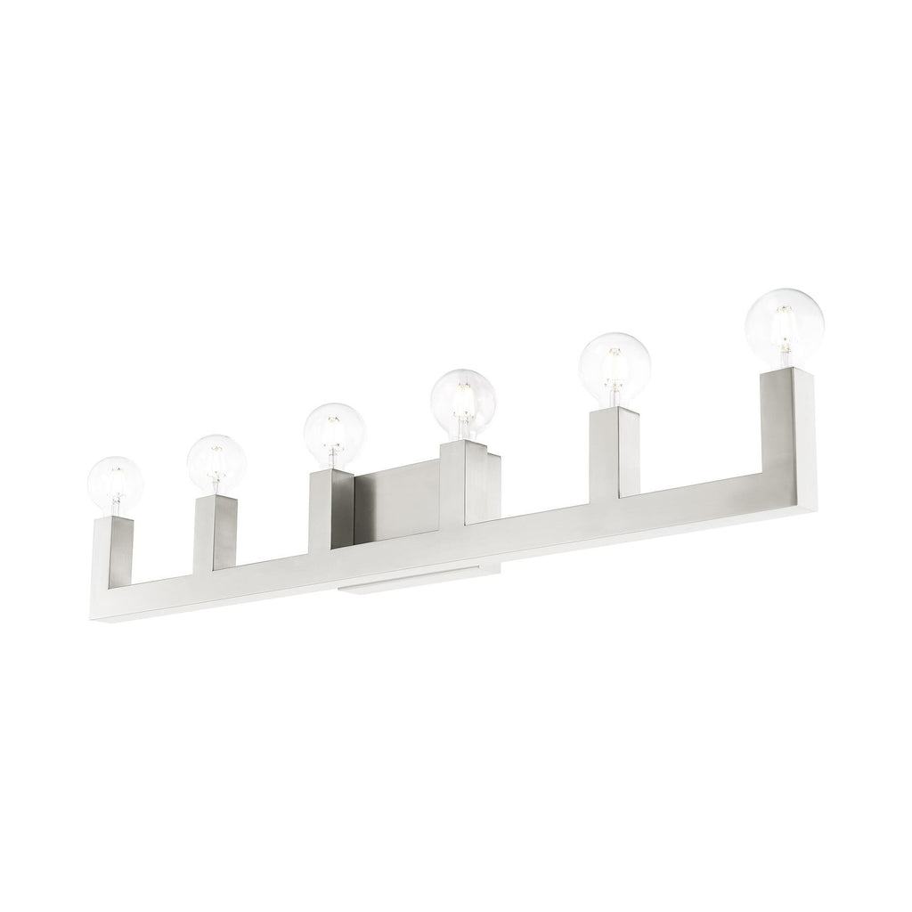 Solna 43 Inch 6 Light Bath Vanity Fixture, Bathroom Vanity Light, detail 8