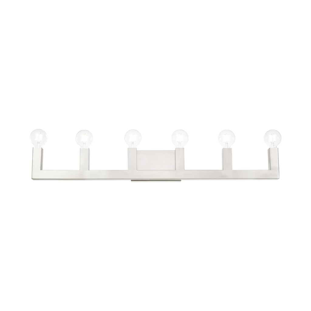 Solna 43 Inch 6 Light Bath Vanity Fixture, Bathroom Vanity Light, detail 11