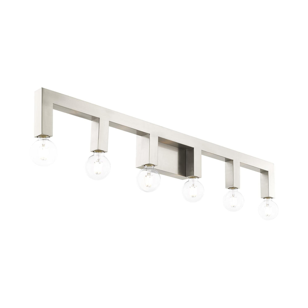 Solna 43 Inch 6 Light Bath Vanity Fixture, Bathroom Vanity Light, detail 13