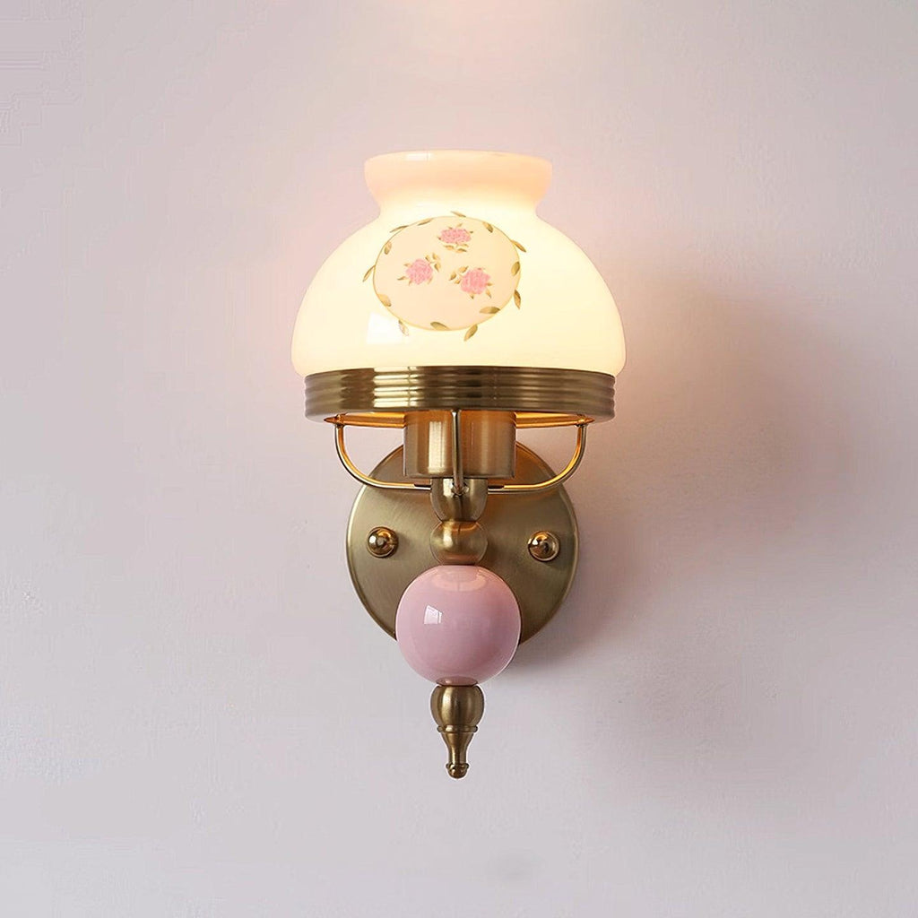 Loa Glass Wall Light, Bedroom Wall Sconce, detail 8