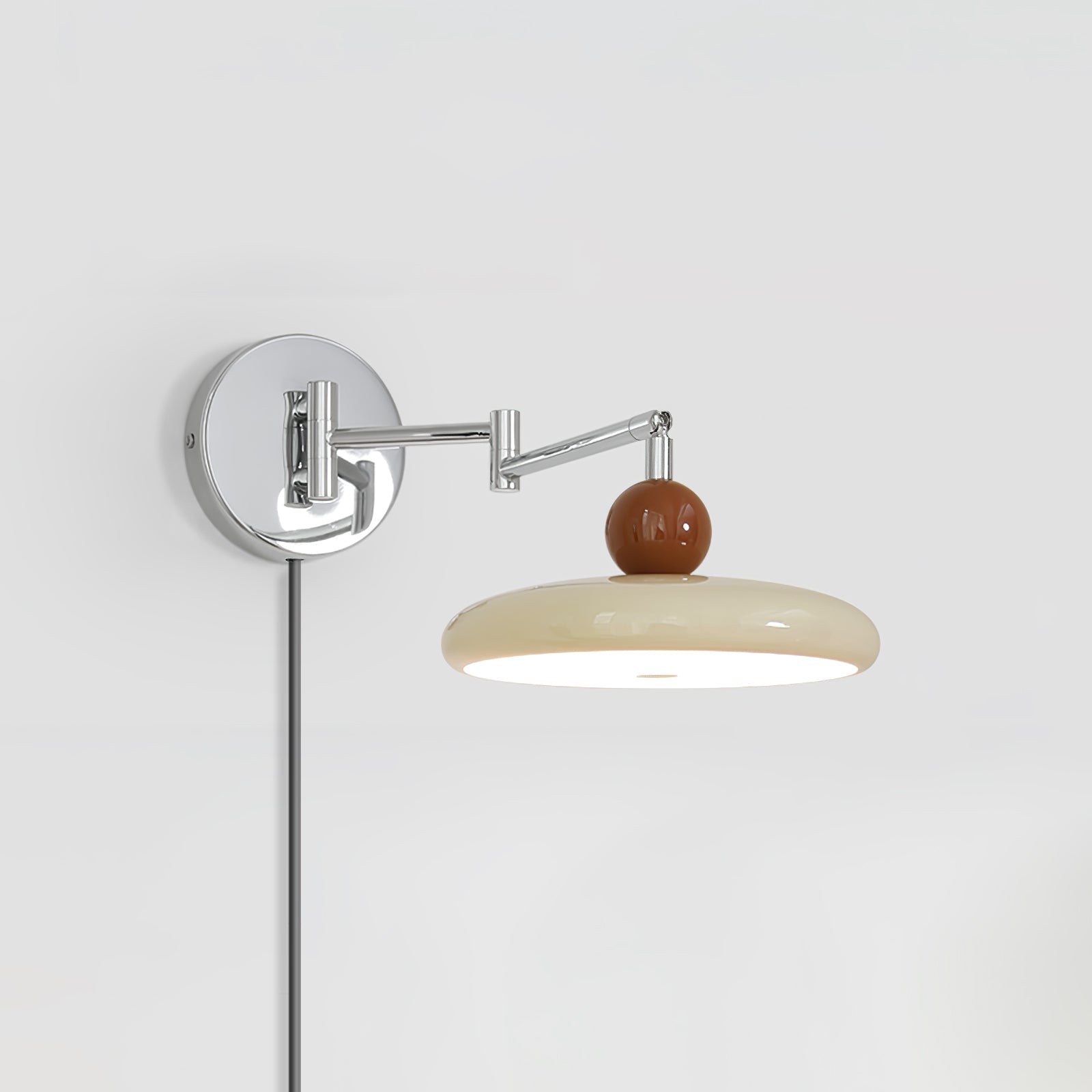 Lola Plug-In Wall Light, Plug-In Wall Sconce, Metal, Dia 20cm x H 12cm