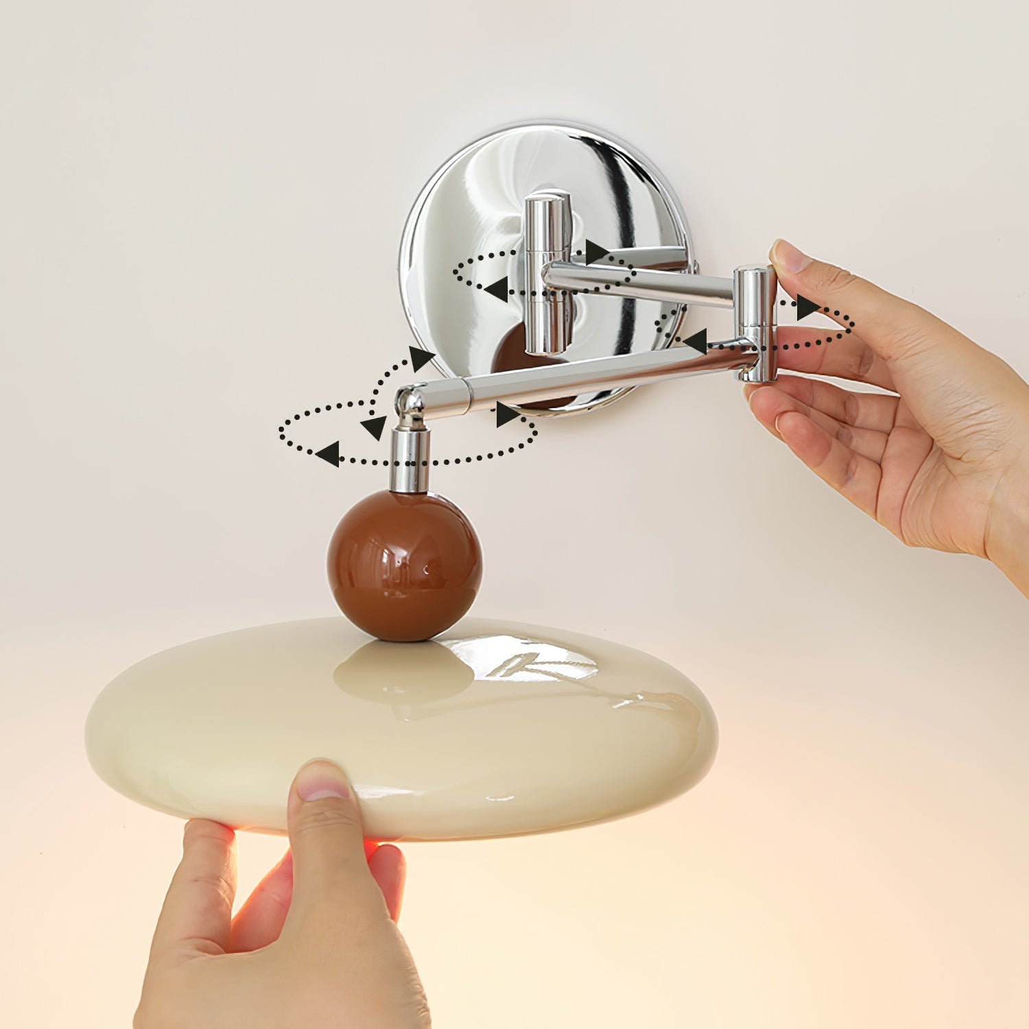 Lola Pivot Arm Wall Light, Hardwired Wall Sconce, detail 24