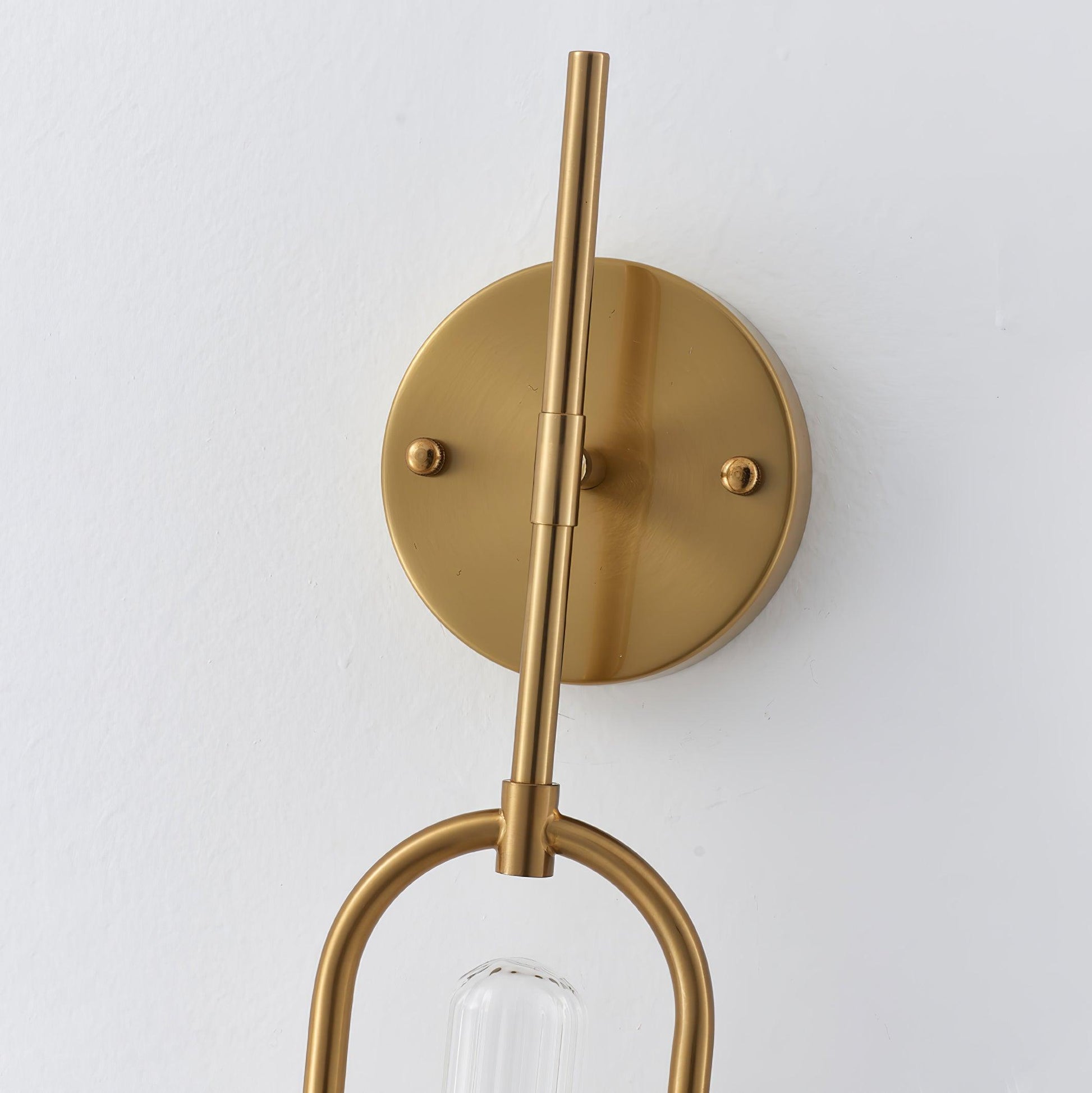 Long Arc Glass Wall Light, Hardwired Wall Sconce, detail 9