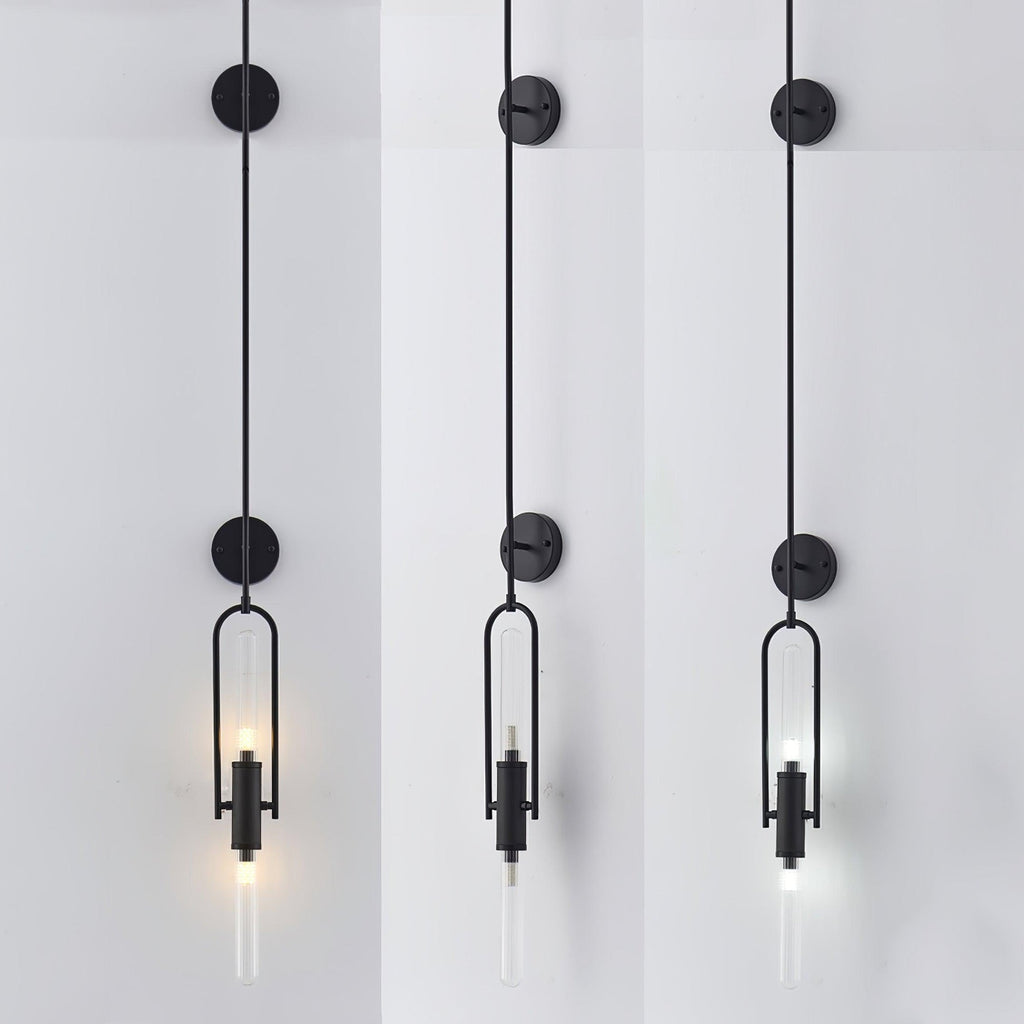 Long Arc Glass Wall Light, Hardwired Wall Sconce, detail 11