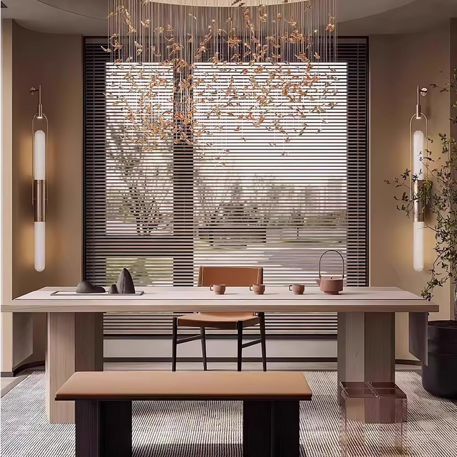 Long Arc Glass Wall Light, Hardwired Wall Sconce, detail 4