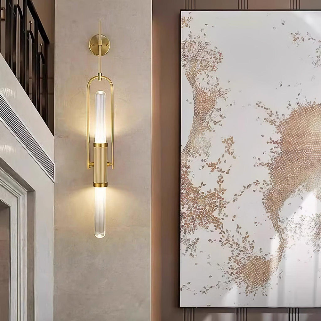 Long Arc Glass Wall Light, Hardwired Wall Sconce, detail 3