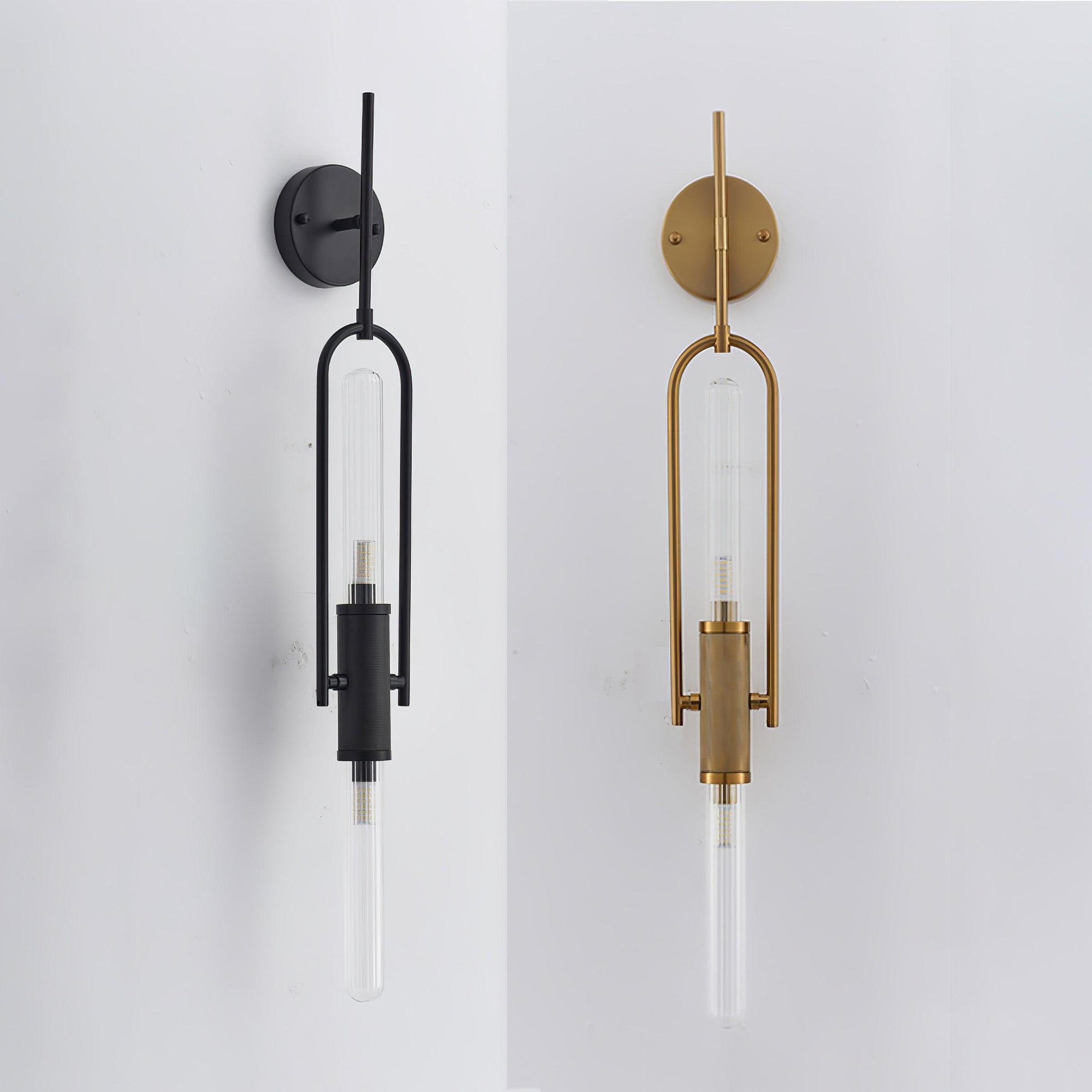 Long Arc Glass Wall Light, Hardwired Wall Sconce, detail 7