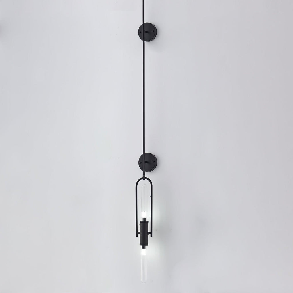 Long Arc Glass Wall Light, Hardwired Wall Sconce, detail 16