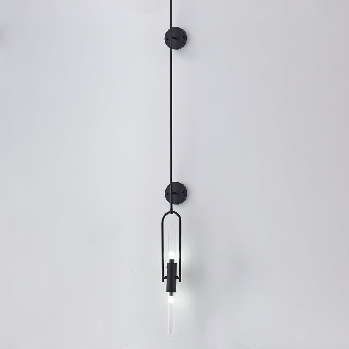 Long Arc Glass Wall Light, Hardwired Wall Sconce, detail 16