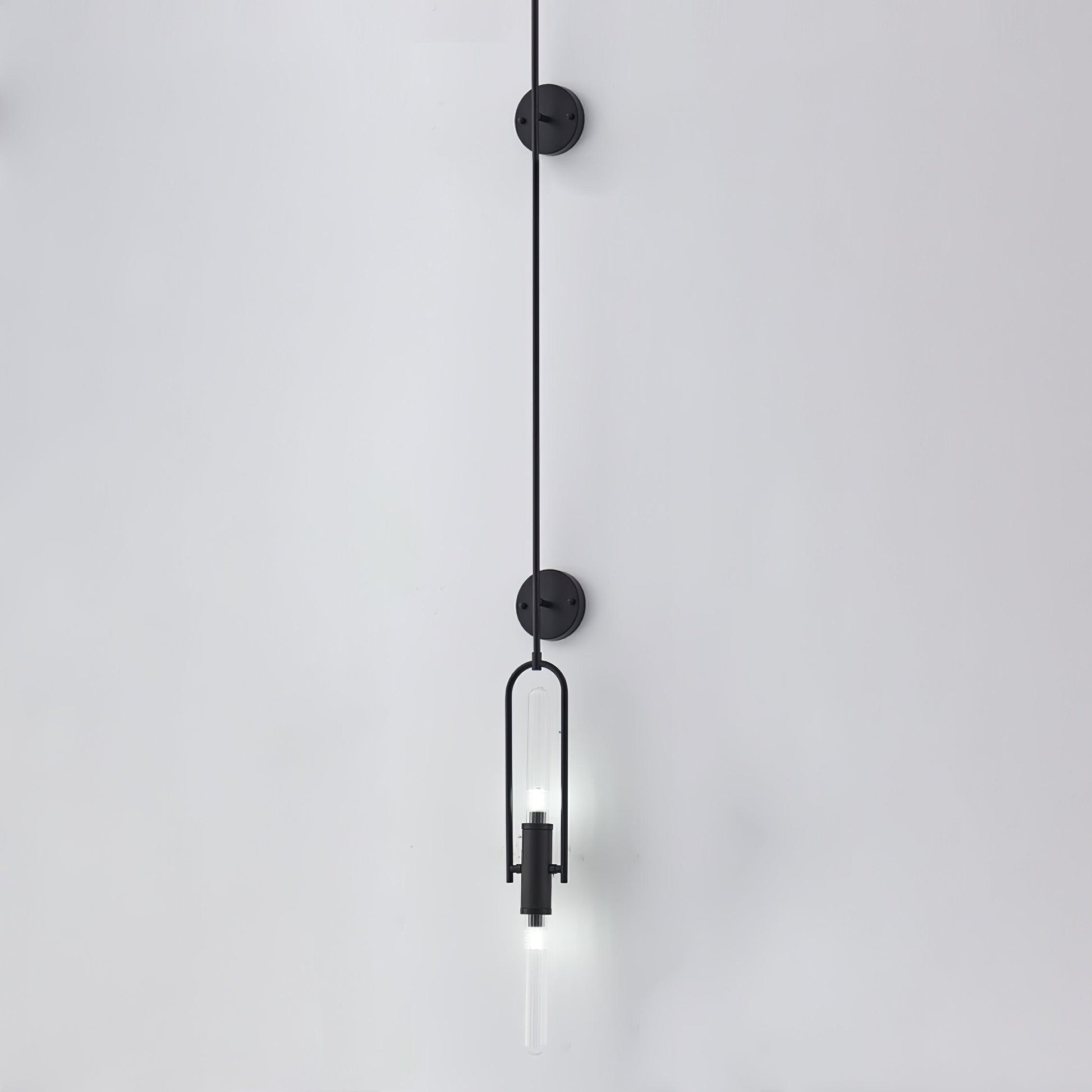 Long Arc Glass Wall Light, Hardwired Wall Sconce, detail 16