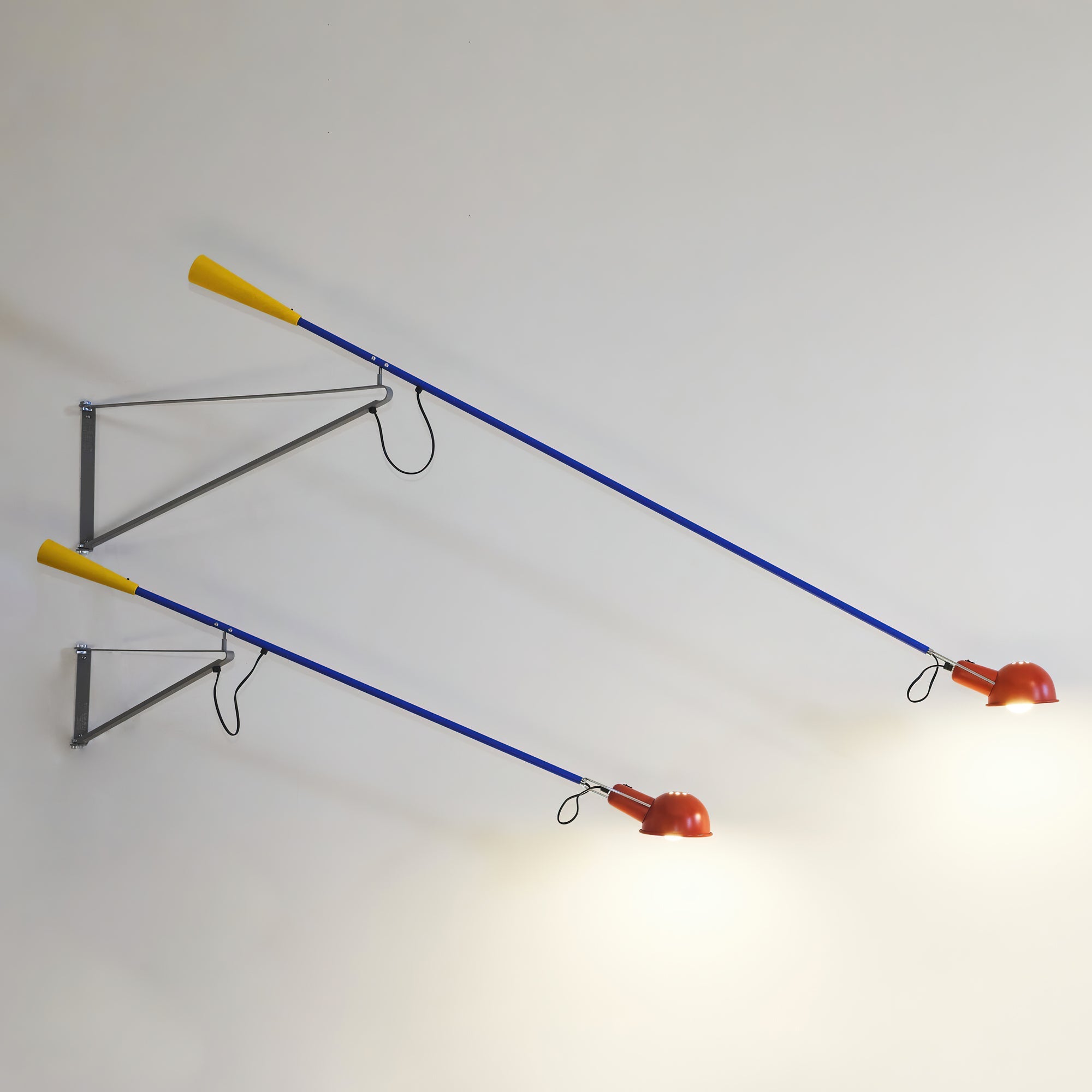 Long Arm Wall Light - L 135cm x H 26cm Set of 2 Metal, Hardwired Wall Sconce, detail 5