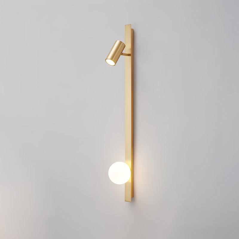 Long Arm Wall Light - W 3.9″ x H 31.5″ Brass, Bedroom Wall Sconce