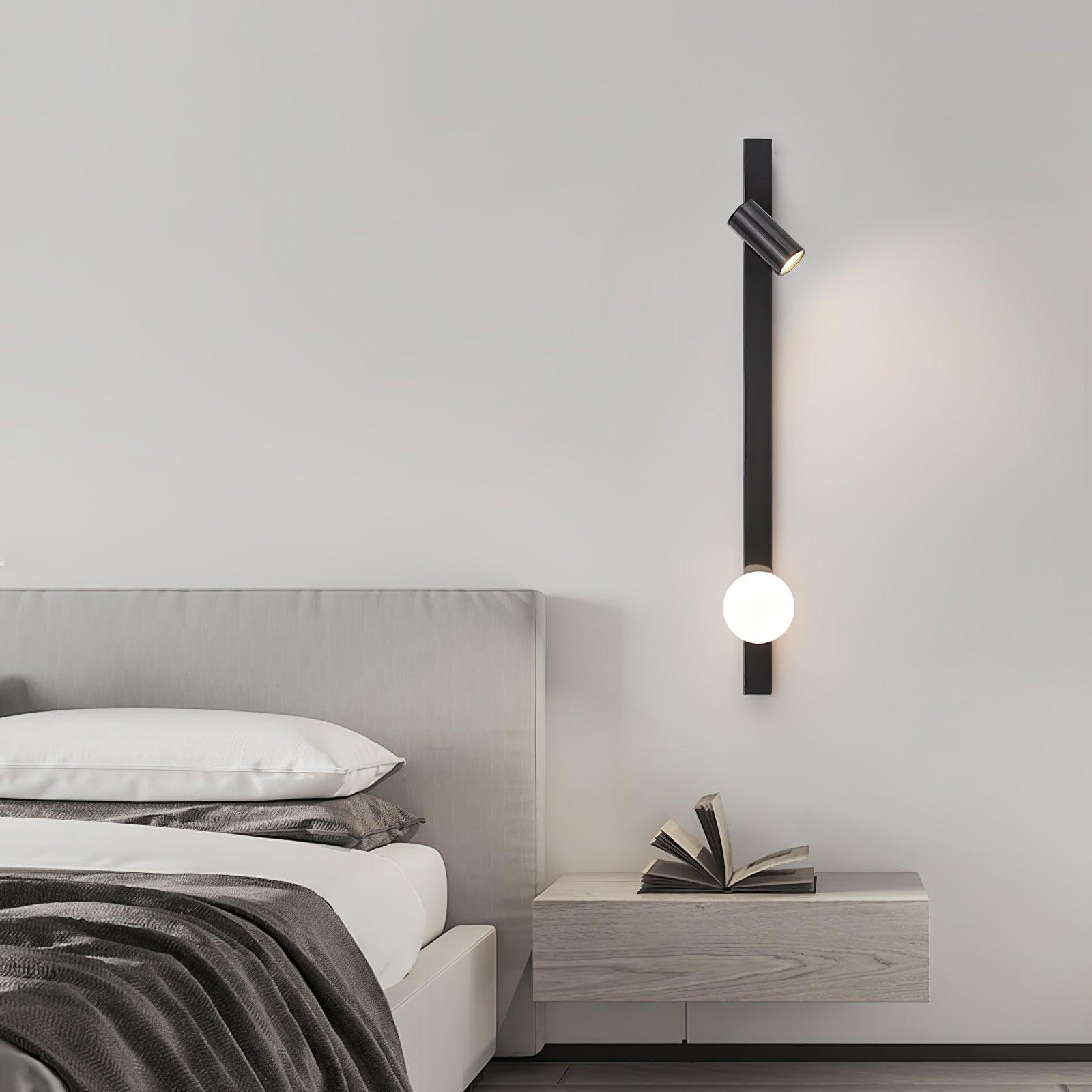 Long Arm Wall Light - W 3.9″ x H 31.5″ Brass, Bedroom Wall Sconce, detail 5