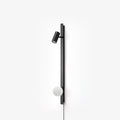 Long Arm Plug-In Wall Light, Plug-In Wall Sconce, Brass, W 3.9 ″ x H 31.5″