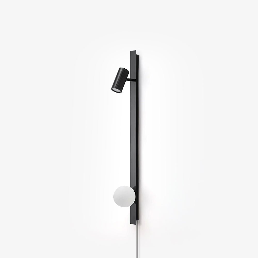 Long Arm Plug-In Wall Light, Plug-In Wall Sconce, Brass, W 3.9 ″ x H 31.5″