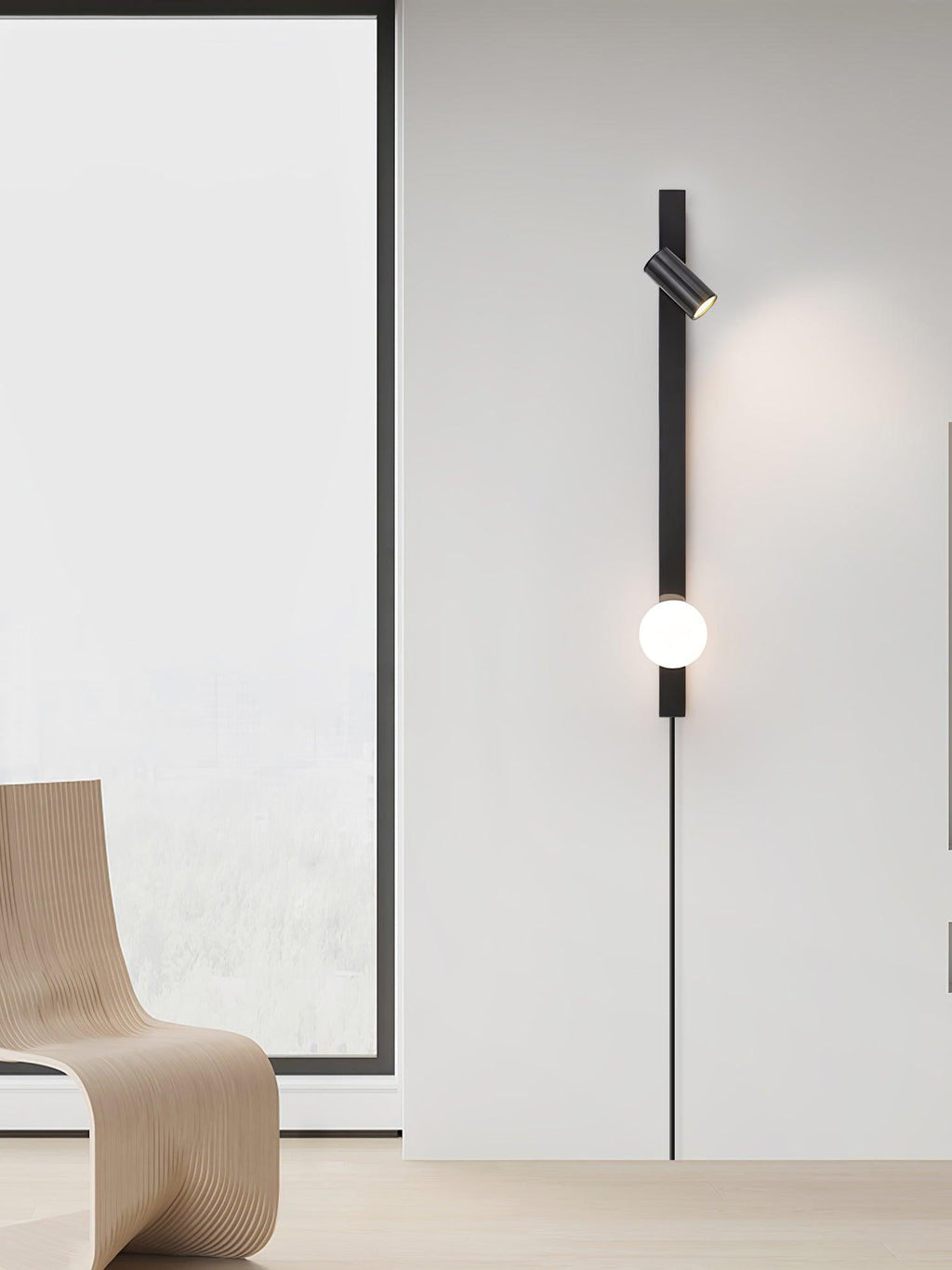 Long Arm Plug-In Wall Light, Plug-In Wall Sconce, detail 11