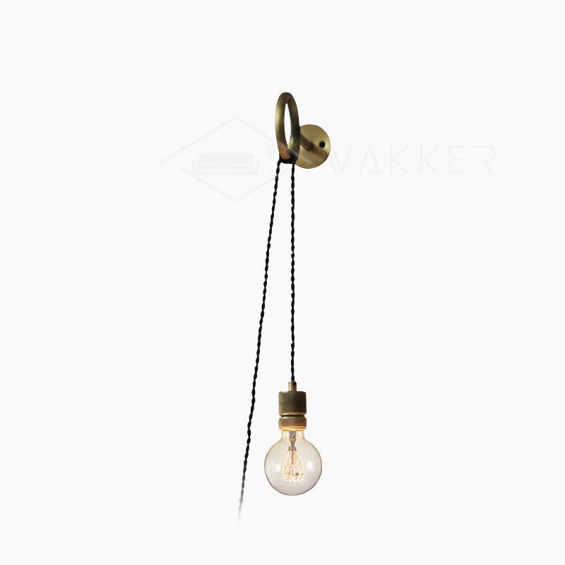 Loop Clean-Lined Wall Light With Wall Socket, Plug-In Wall Sconce, Metal, Dia 8cm x H 32cm
