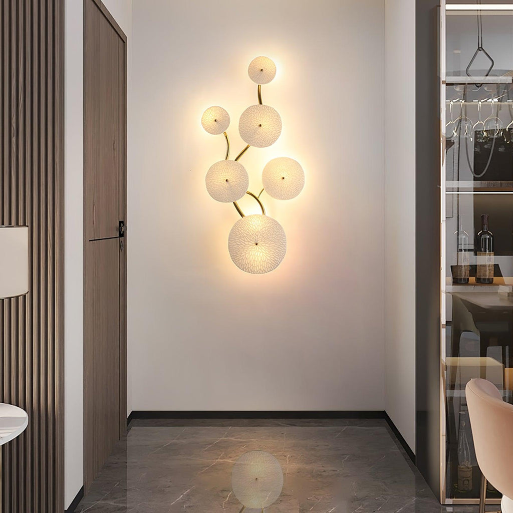 Lotus Petal Wall Light, Hardwired Wall Sconce, detail 3