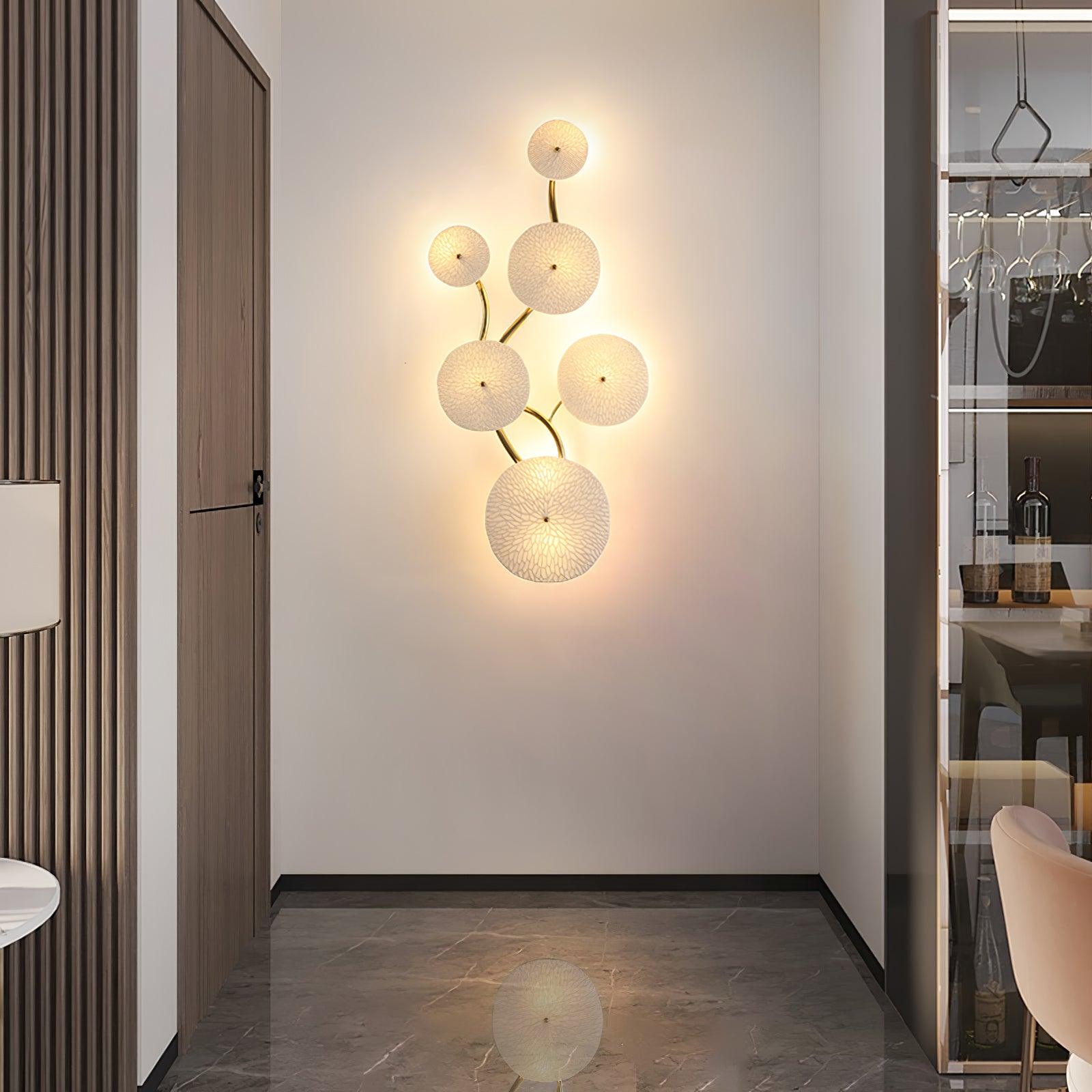 Lotus Petal Wall Light, Hardwired Wall Sconce, detail 3
