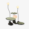 Lotus Floor Light, Floor Lamp, Metal, Combination 1 H 41.3″+H