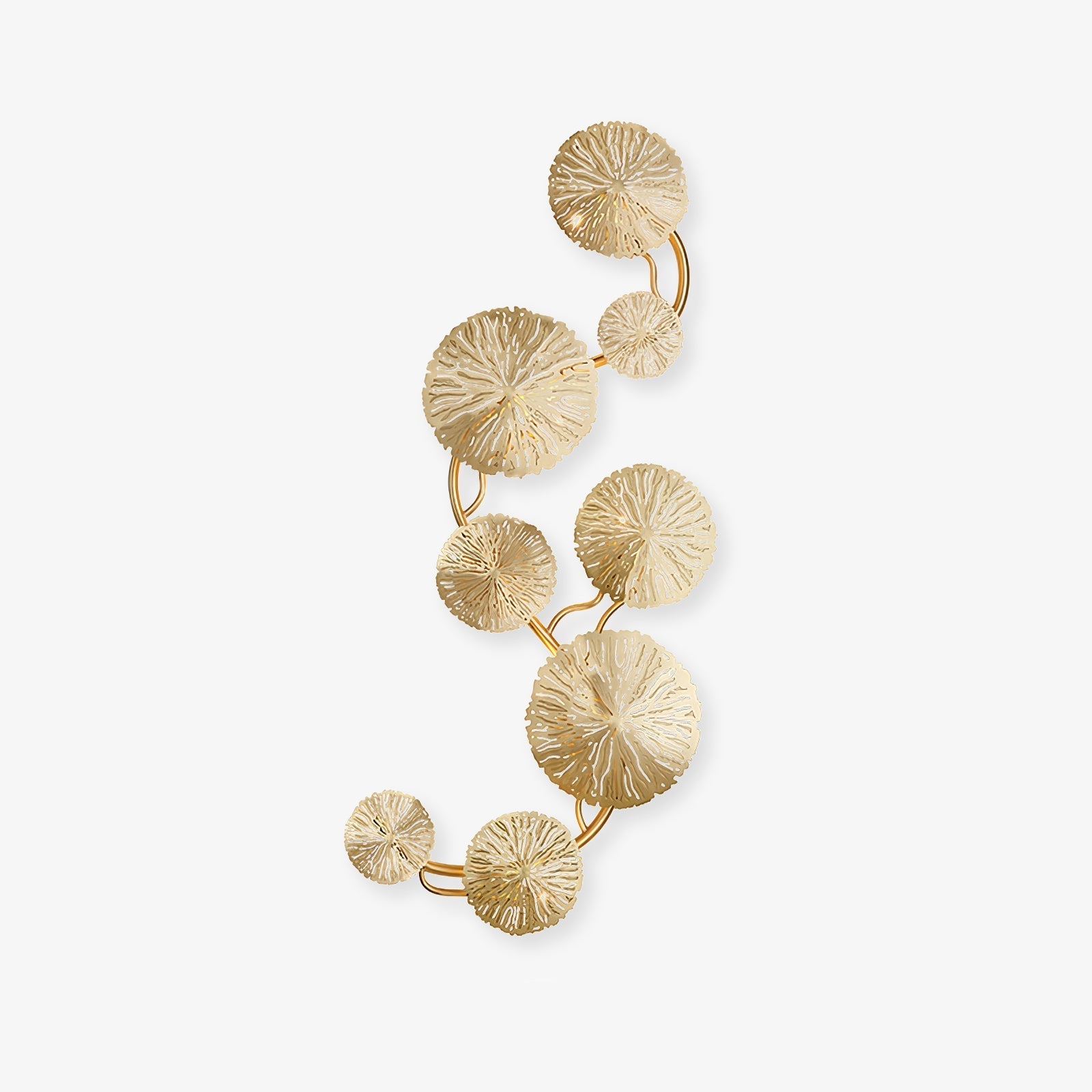 Lotus Leaf Wall Light - Model F: W 12.2 x H 30.3 Stainless steel, Hardwired Wall Sconce