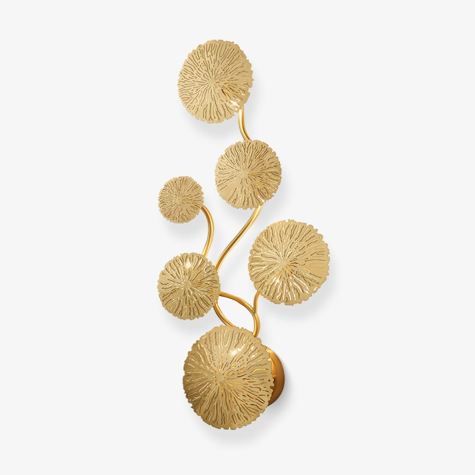 Lotus Leaf Wall Light - Model F: W 12.2 x H 30.3 Stainless steel, Hardwired Wall Sconce, detail 16
