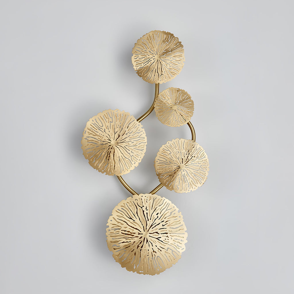 Lotus Leaf Wall Light - Model F: W 12.2 x H 30.3 Stainless steel, Hardwired Wall Sconce, detail 48