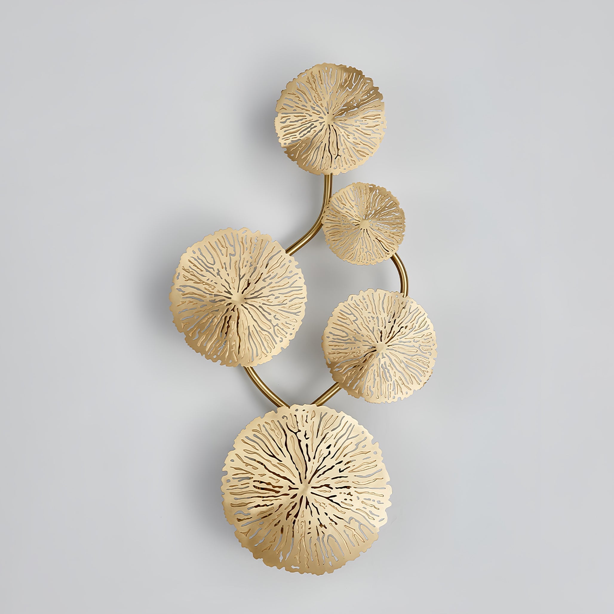 Lotus Leaf Wall Light - Model F: W 12.2 x H 30.3 Stainless steel, Hardwired Wall Sconce, detail 48