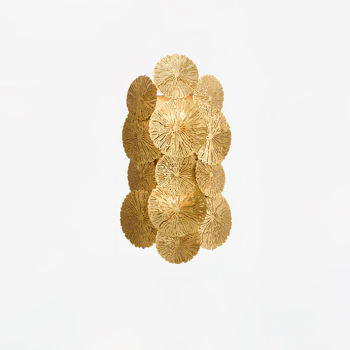 Lotus Leaf Wall Light - Model F: W 12.2 x H 30.3 Stainless steel, Hardwired Wall Sconce, detail 65