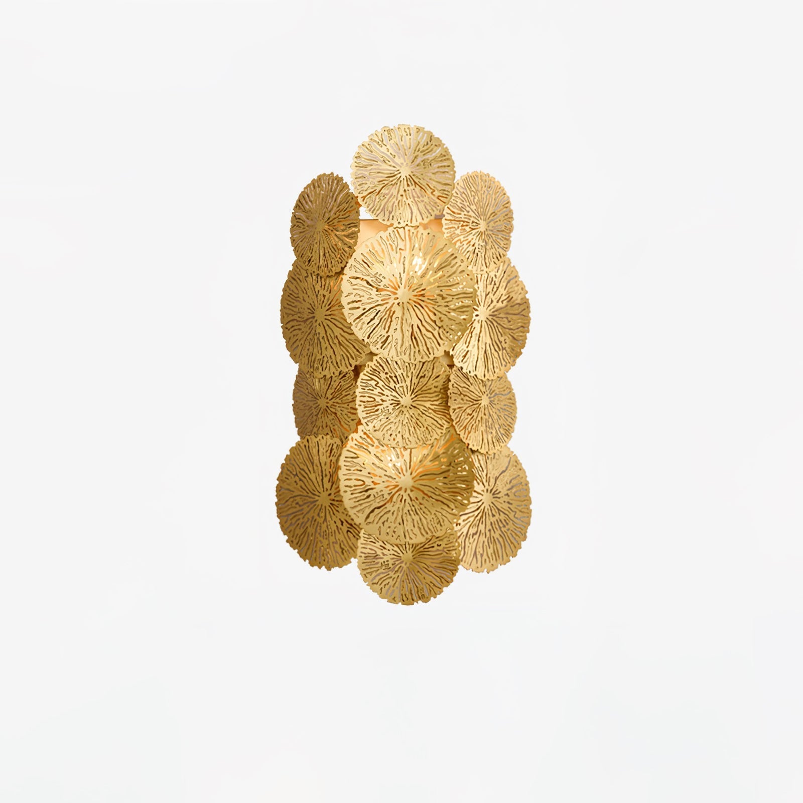 Lotus Leaf Wall Light - Model F: W 12.2 x H 30.3 Stainless steel, Hardwired Wall Sconce, detail 65