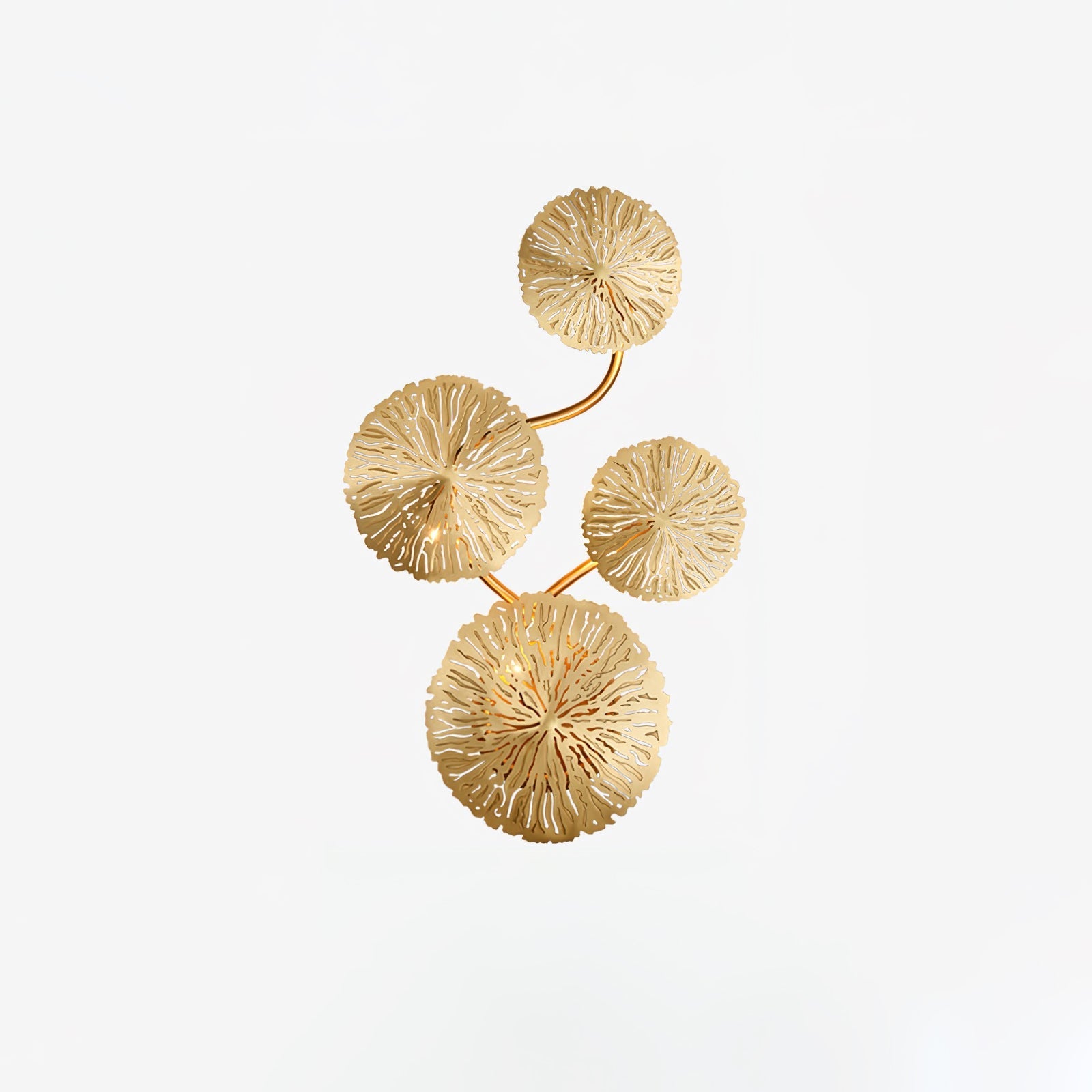 Lotus Leaf Wall Light - Model F: W 12.2 x H 30.3 Stainless steel, Hardwired Wall Sconce, detail 66