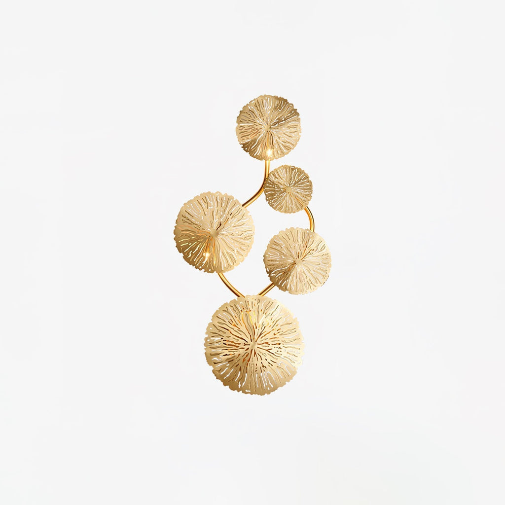 Lotus Leaf Wall Light - Model E: W 31cm x H 57cm Stainless steel, Hardwired Wall Sconce, detail 13