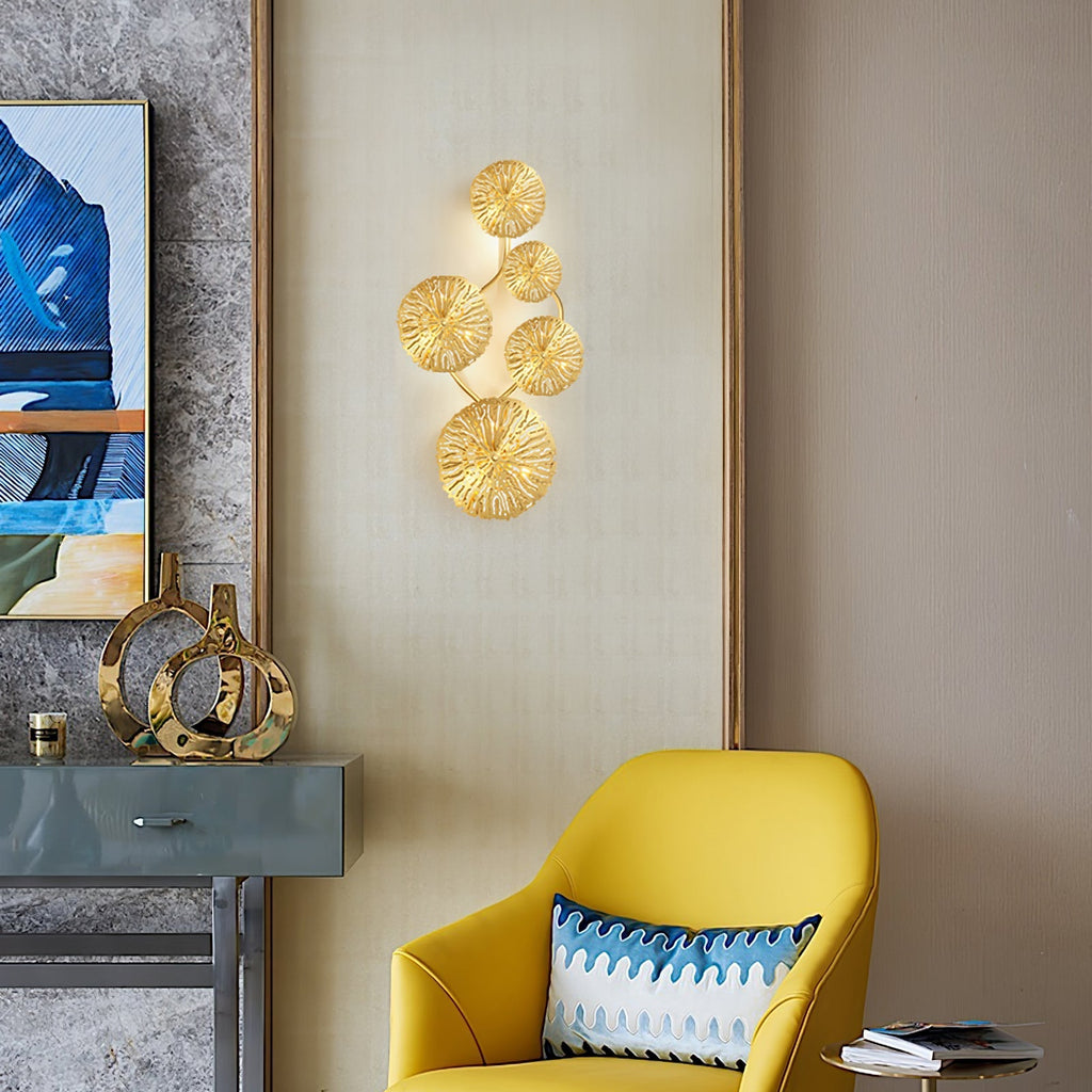 Lotus Leaf Wall Light - Model F: W 12.2 x H 30.3 Stainless steel, Hardwired Wall Sconce, detail 69