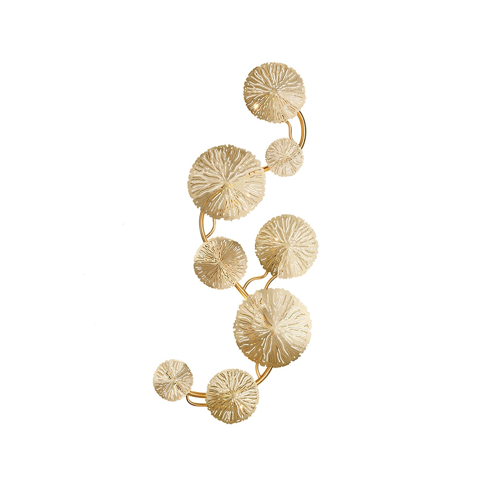Lotus Leaf Wall Light - Model F: W 12.2 x H 30.3 Stainless steel, Hardwired Wall Sconce, detail 71