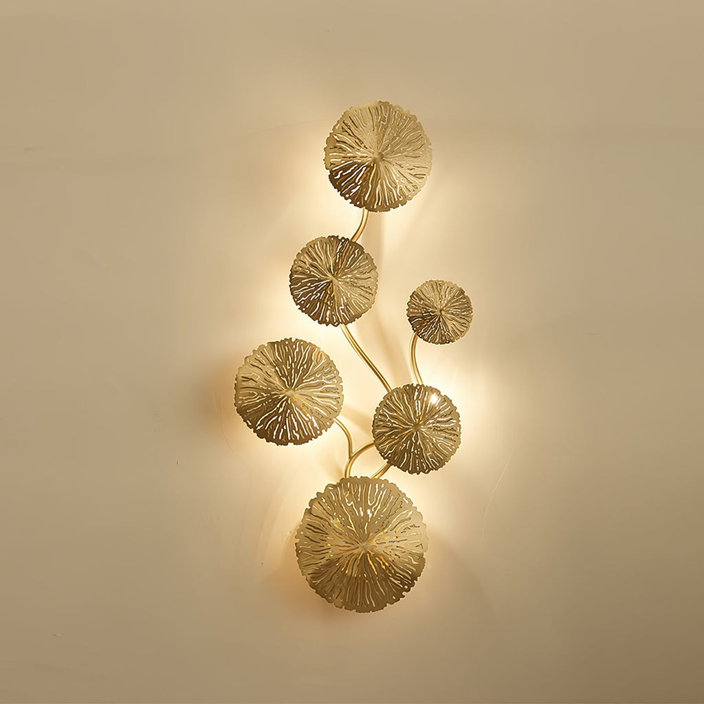 Lotus Leaf Wall Light - Model F: W 12.2 x H 30.3 Stainless steel, Hardwired Wall Sconce, detail 72