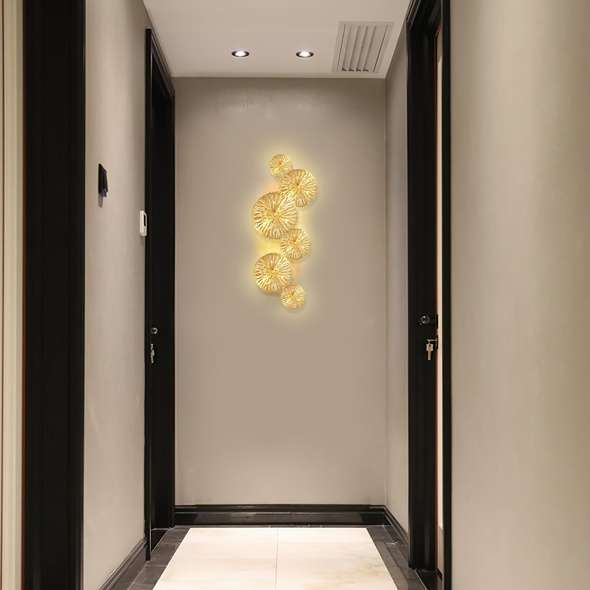 Lotus Leaf Wall Light - Model F: W 12.2 x H 30.3 Stainless steel, Hardwired Wall Sconce, detail 74