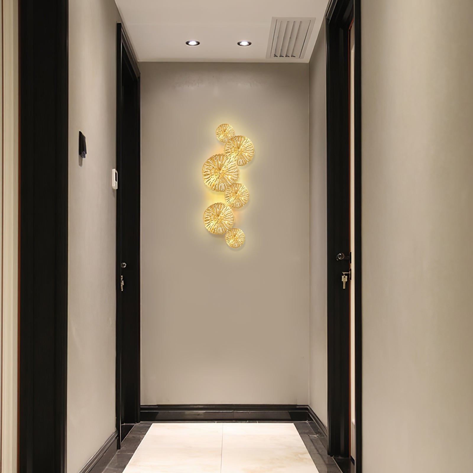 Lotus Leaf Wall Light - Model F: W 12.2 x H 30.3 Stainless steel, Hardwired Wall Sconce, detail 74