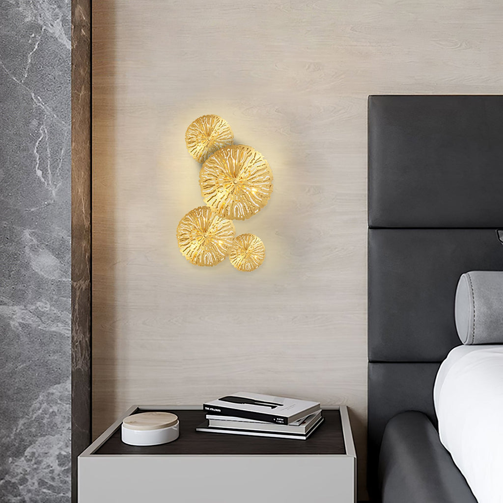 Lotus Leaf Wall Light - Model F: W 12.2 x H 30.3 Stainless steel, Hardwired Wall Sconce, detail 76