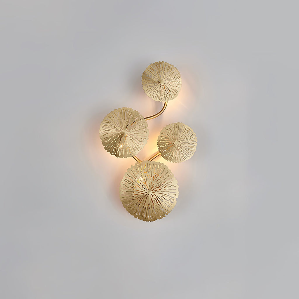 Lotus Leaf Wall Light - Model F: W 12.2 x H 30.3 Stainless steel, Hardwired Wall Sconce, detail 77