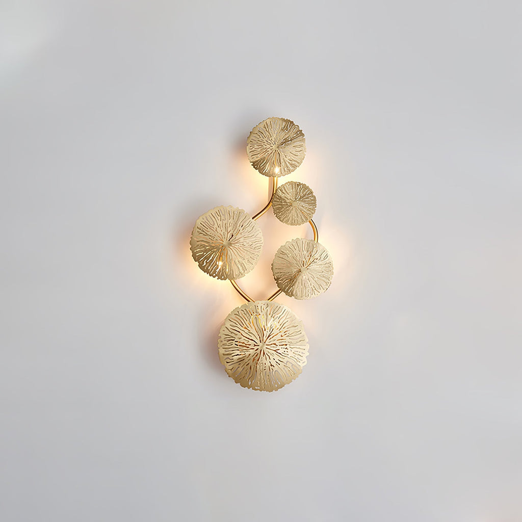 Lotus Leaf Wall Light - Model F: W 12.2 x H 30.3 Stainless steel, Hardwired Wall Sconce, detail 78