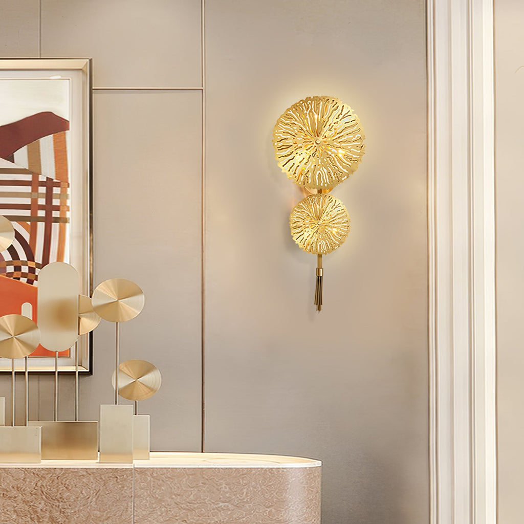 Lotus Leaf Wall Light - Model F: W 12.2 x H 30.3 Stainless steel, Hardwired Wall Sconce, detail 79
