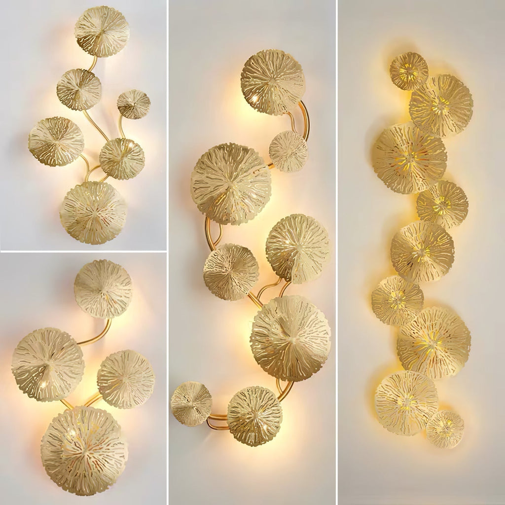 Lotus Leaf Wall Light - Model F: W 12.2 x H 30.3 Stainless steel, Hardwired Wall Sconce, detail 80