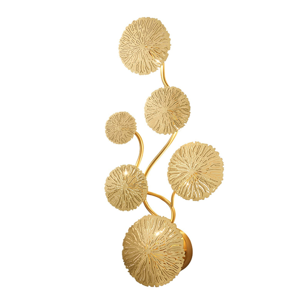 Lotus Leaf Wall Light - Model F: W 12.2 x H 30.3 Stainless steel, Hardwired Wall Sconce, detail 40