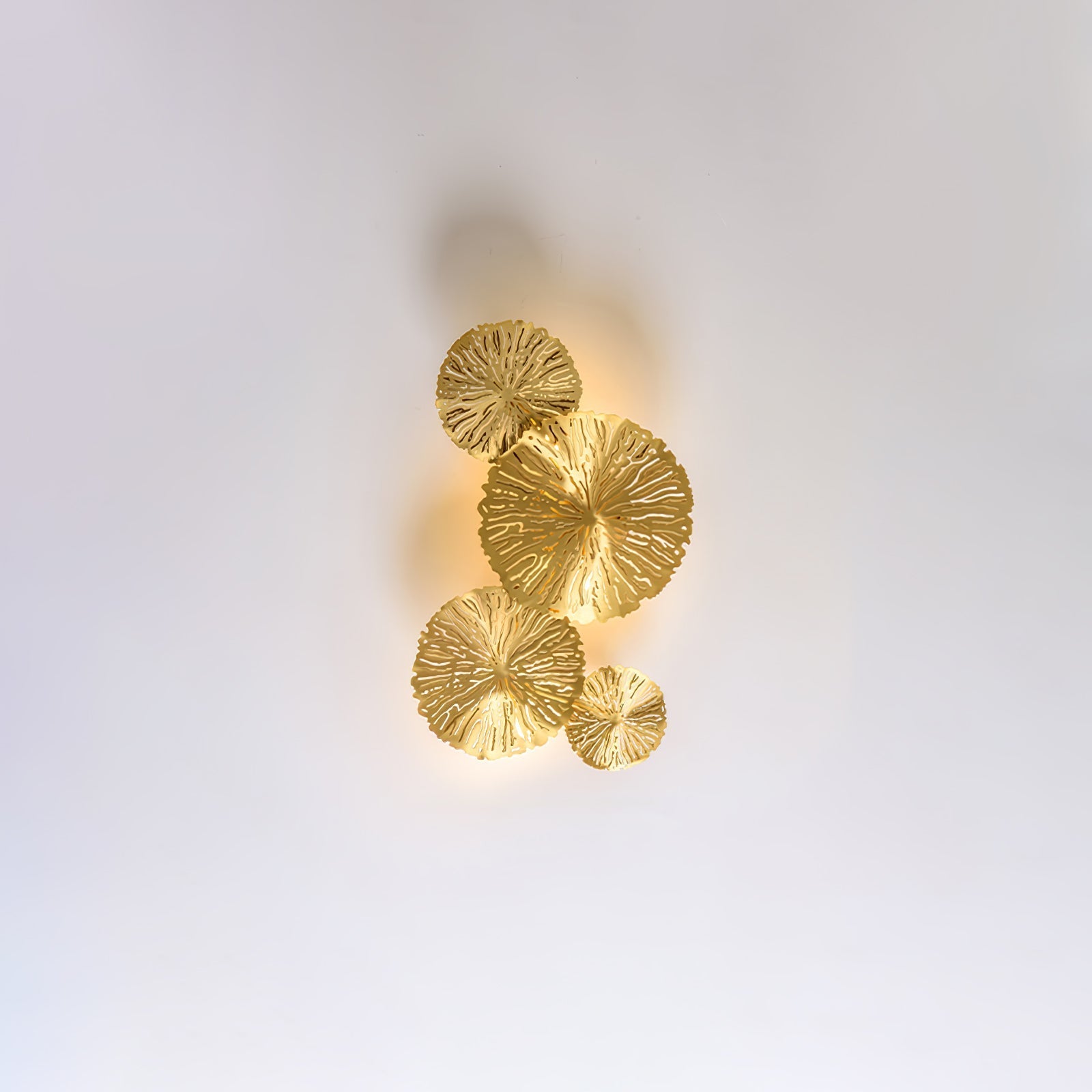Lotus Leaf Wall Light - Model F: W 12.2 x H 30.3 Stainless steel, Hardwired Wall Sconce, detail 85