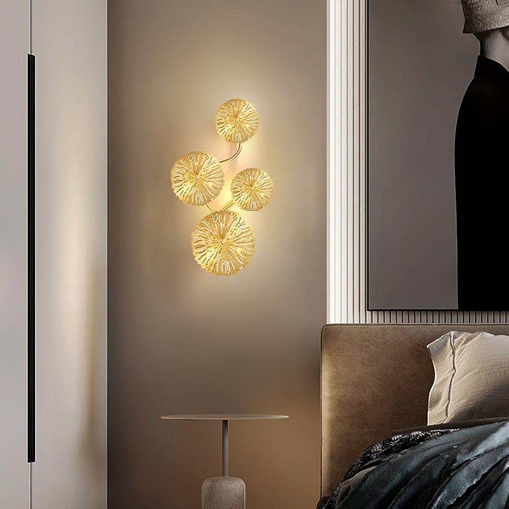 Lotus Leaf Wall Light - Model E: W 31cm x H 57cm Stainless steel, Hardwired Wall Sconce, detail 6