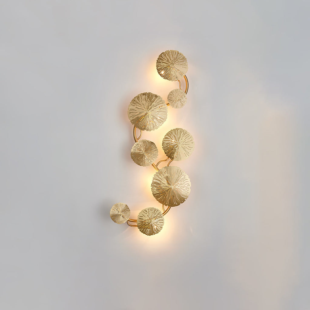 Lotus Leaf Wall Light - Model F: W 12.2 x H 30.3 Stainless steel, Hardwired Wall Sconce, detail 41