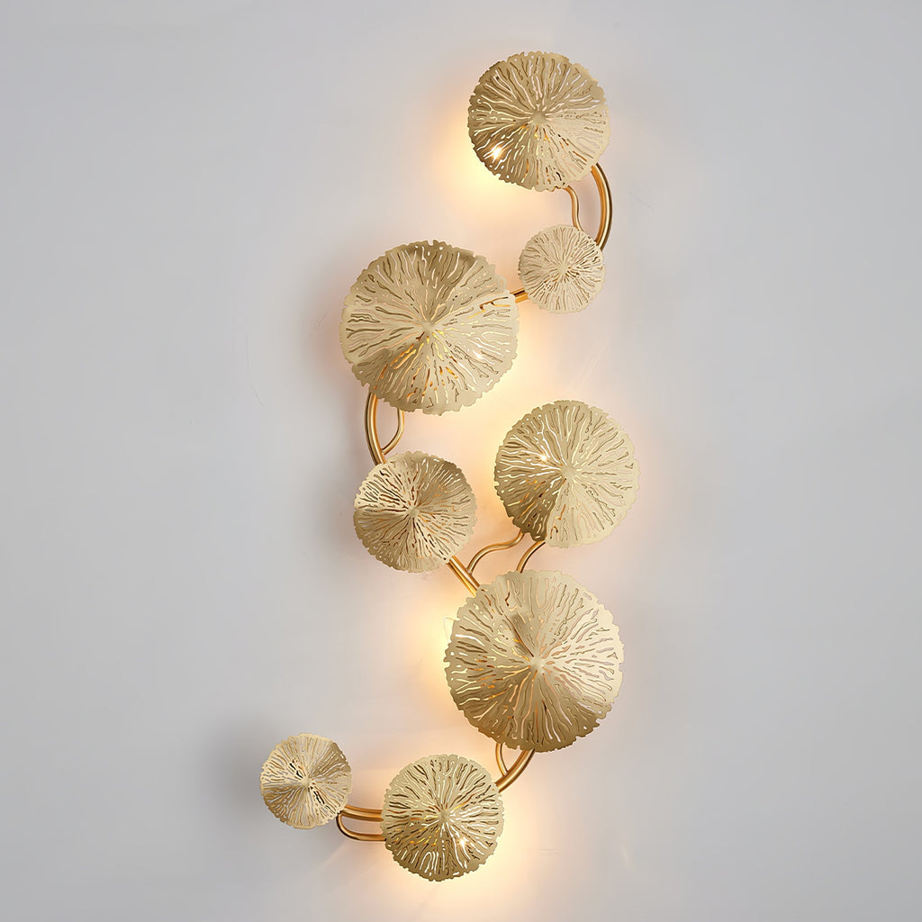 Lotus Leaf Wall Light - Model F: W 12.2 x H 30.3 Stainless steel, Hardwired Wall Sconce, detail 42