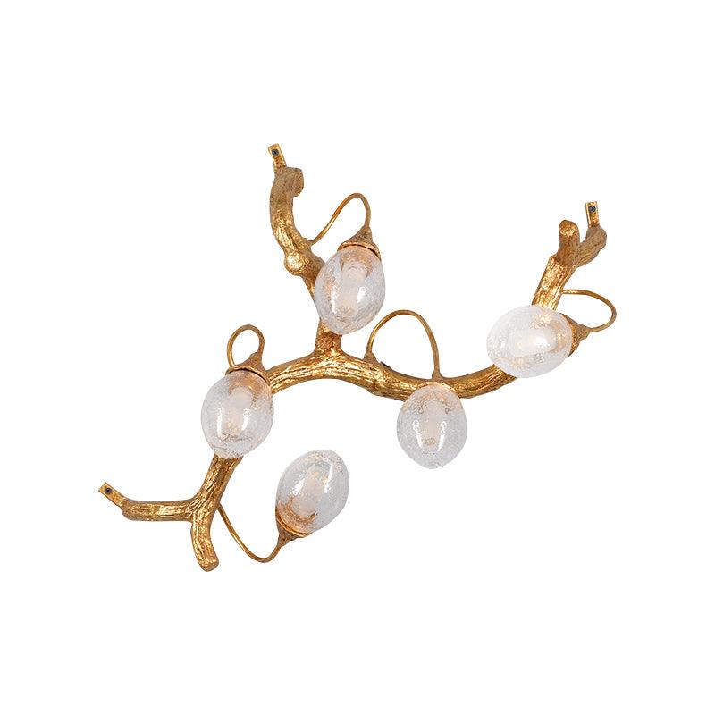 Lotus Seed Right Wall Light 15.7", Bedroom Wall Sconce, 50 x 60cm